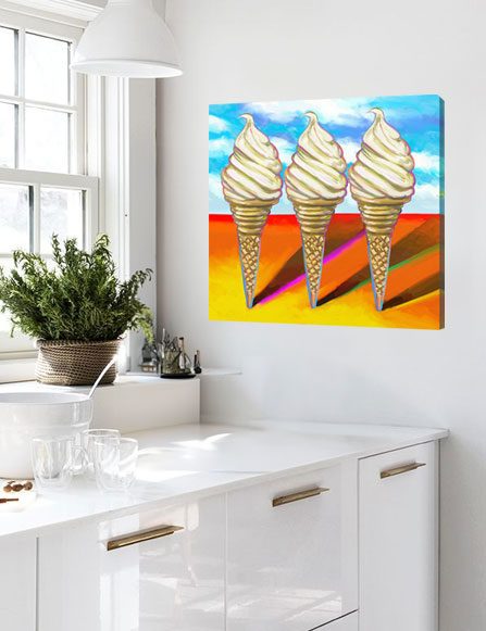 Ice Cream Cones Landscape -  Wall Art